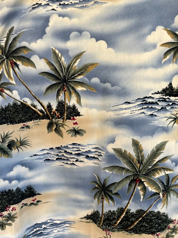 Vintage Pierre Cardin Palm Tree Hawaiian Shirt Me… - image 4