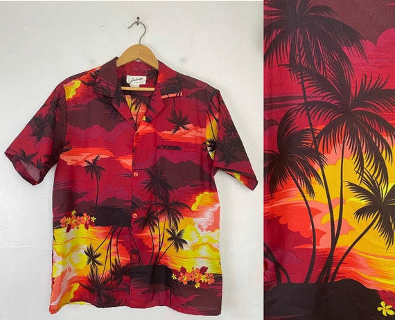 Button Down Palm Tree Hawaiian Shirt Wacko Maria Palm Tree