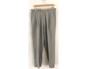 Vintage Wool Pleated Dress Pants Mens Size 34