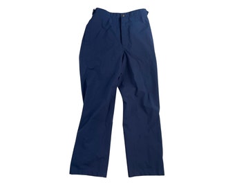Vintage Tourney Gore Tex pantalones azules hombres grandes, pantalones estilo cortavientos azul Swishy, pantalones de pista retro Gore Tex de la década de 1990