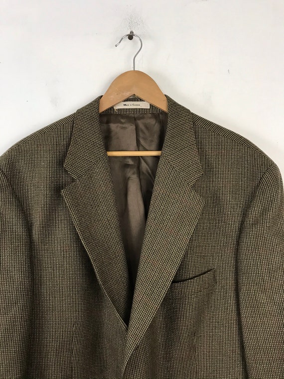 90s Brown Red & Green Plaid Sport Coat Mens Size … - image 3