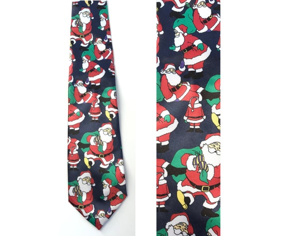 Vintage Etienne Aigner Santa Tie, Santa Claus Tie… - image 1