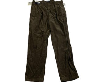 Vintage Polo Hose von Ralph Lauren | Dunkelbraune Bundfaltenhose 38x32