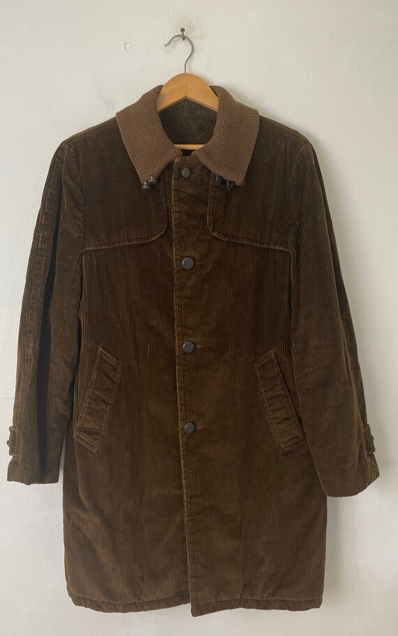 70s Brown Corduroy Coat Mens Size Small/Medium, V… - image 3