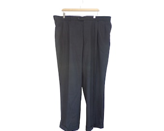 80er Dunkel Graue Bundfaltenhose Herren Größe 44x30, Vintage Graue Bundfaltenhose, Bert Pulitzer Hose, Dunkelgrau, Herrenhose, 80er