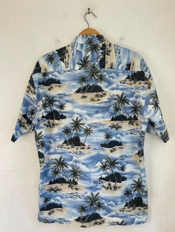 Vintage Pierre Cardin Palm Tree Hawaiian Shirt Me… - image 5