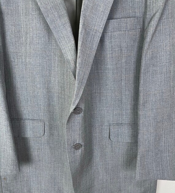Vintage Mens Plaid Suit,1980s Gray Plaid Two Piec… - image 4