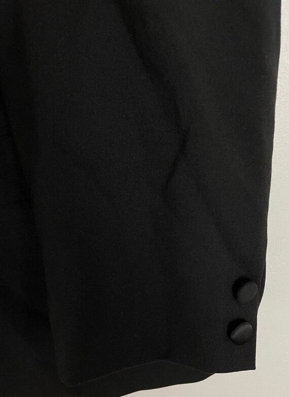 Vintage Black Tuxedo Jacket Mens Size 44, Black S… - image 5