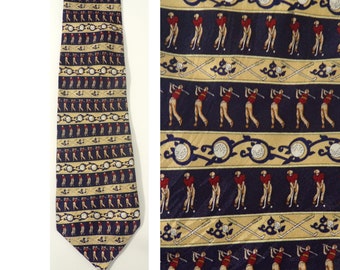 Corbata de golf vintage para hombre, corbata con microestampado, corbata para golfista, jugador de golf, amante del golf, corbata con estampado de pelota de golf, corbata original, corbata estampada, estilo años 90