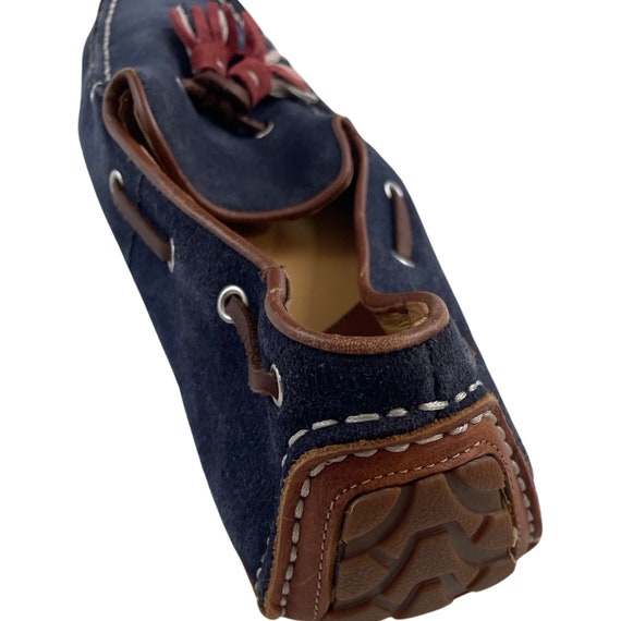 Vintage Navy Blue Tassel Slip On Loafers Mens Siz… - image 5