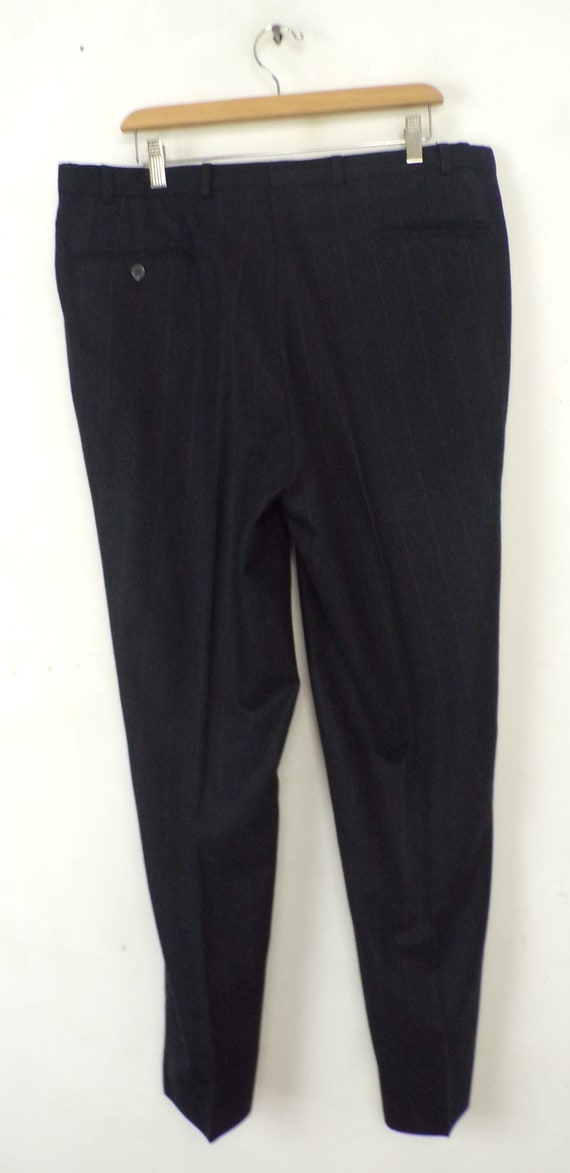 Vintage Mens Pinstripe Suit, Evan Picone Black Tw… - image 9