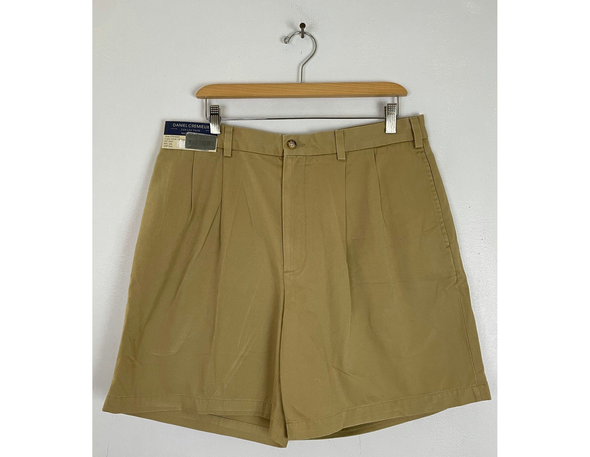 Daniel Cremieux Size 32 Grey Cotton Pleated Shorts