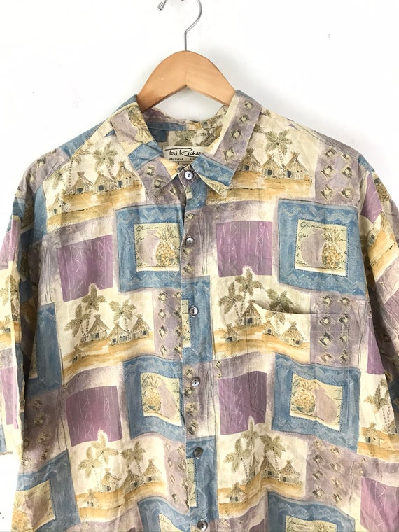 Vintage Mens Tori Richard Hawaiian Shirt, 90s Tik… - image 3