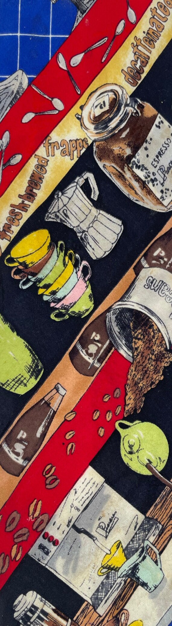 Vintage Men's Coffee Tie, Nicole Miller Tie, 1993 Nicole Miller Necktie, Fresh Brewed Coffee Espresso Tie, Coffee Lover Coffee Gift Barista View 3