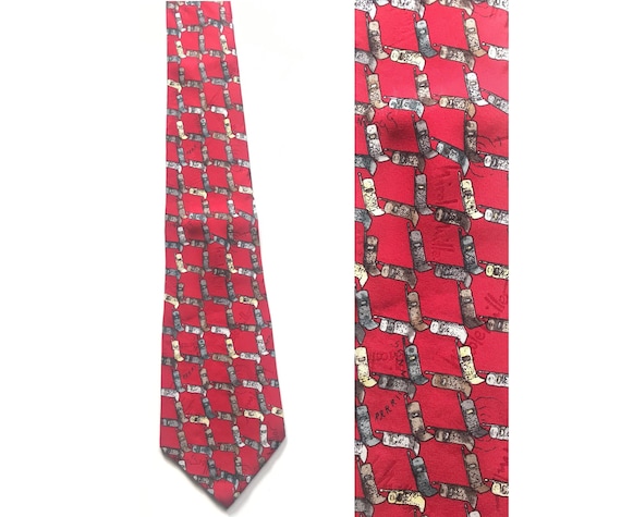 1996 Nicole Miller Phone Print Tie, Phone Necktie,