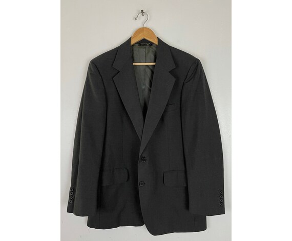 Vintage Dark Gray Sport Coat Mens Size 42R, 1980s