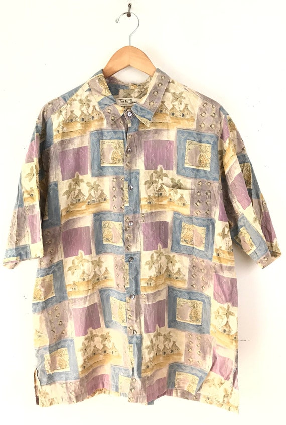 Vintage Mens Tori Richard Hawaiian Shirt, 90s Tik… - image 2