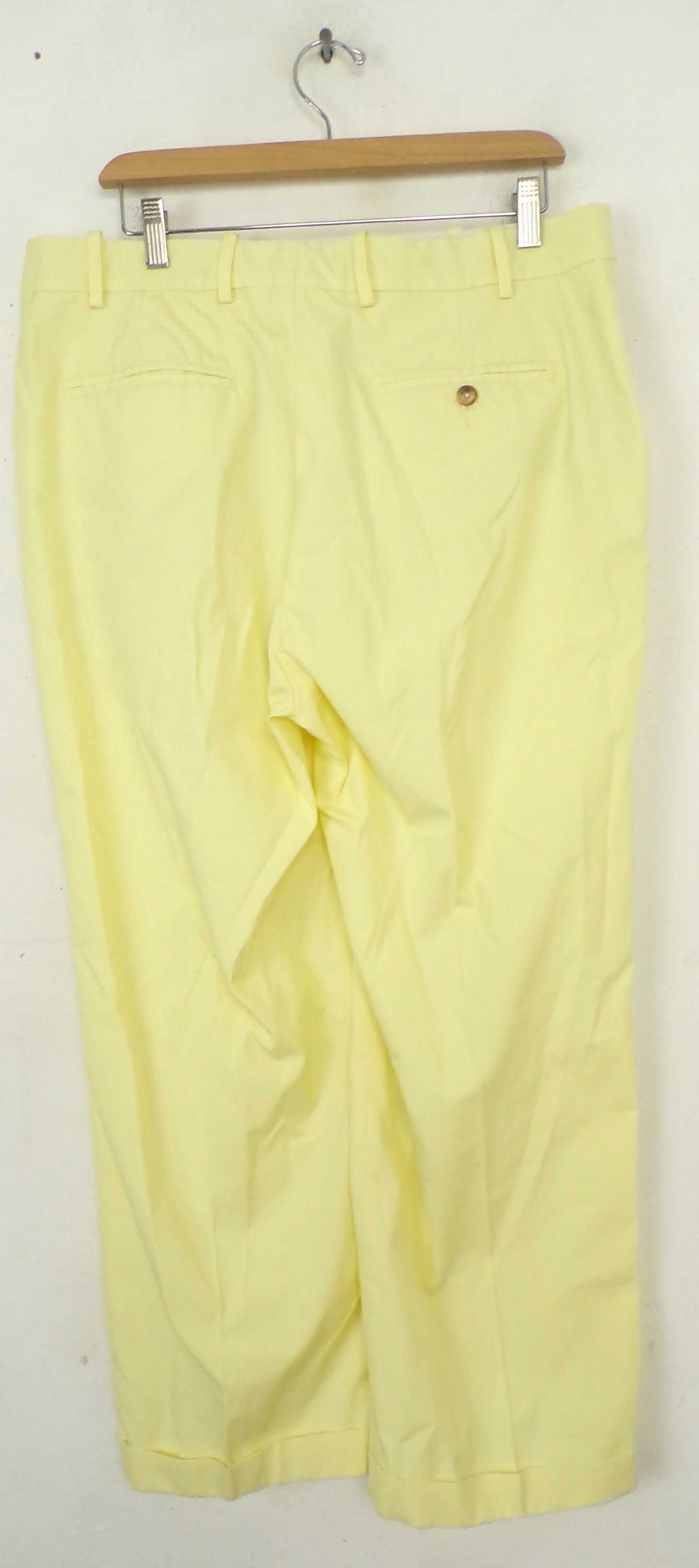 Vintage Mens Yellow Golf Pants, 90s Orvis 36 Waist Light Yellow Pants