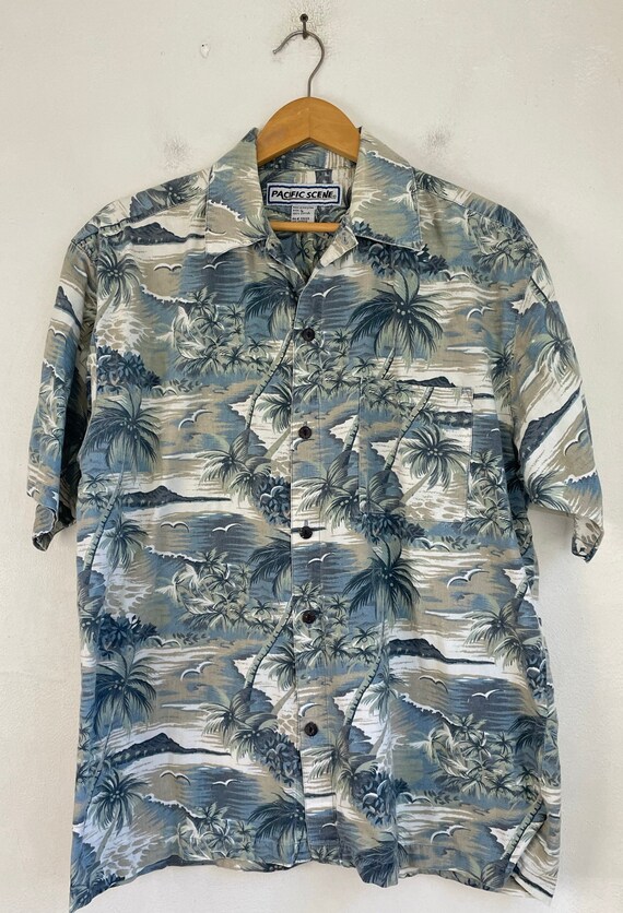 Vintage Palm Tree Island Hawaiian Shirt Mens Larg… - image 2