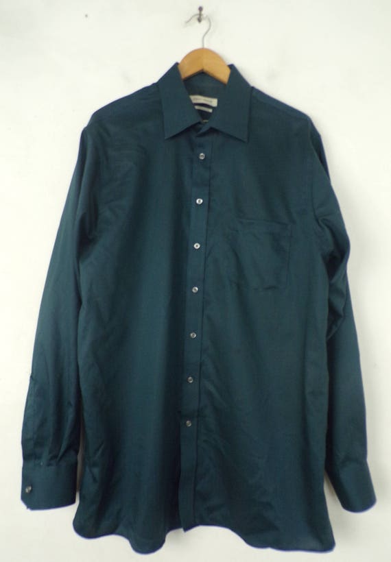 90s Joseph Abboud Teal Dress Shirt Mens 