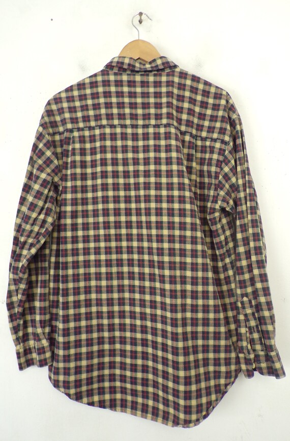 Vintage Mens Plaid Shirt, Bugle Boy Shirt Size La… - image 6