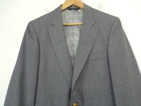 Vintage Mens Gray Sport Coat,  90s Dark Gray Blaz… - image 3