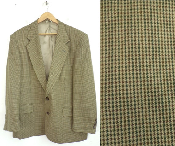 Vintage Bill Blass Brown Tweed Sport Coat Mens Siz