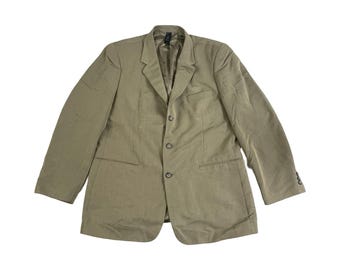 Vintage Claiborne Tan Blazer | 1990s Preppy Sport Coat, Mens 44R
