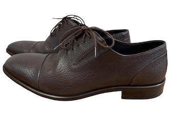 Vintage Dark Brown Captoe Oxfords Mens Size 10M | Leather Dress Shoes