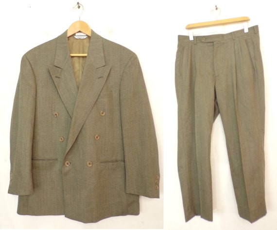 Vintage Claiborne Light Brown Double Breasted Two
