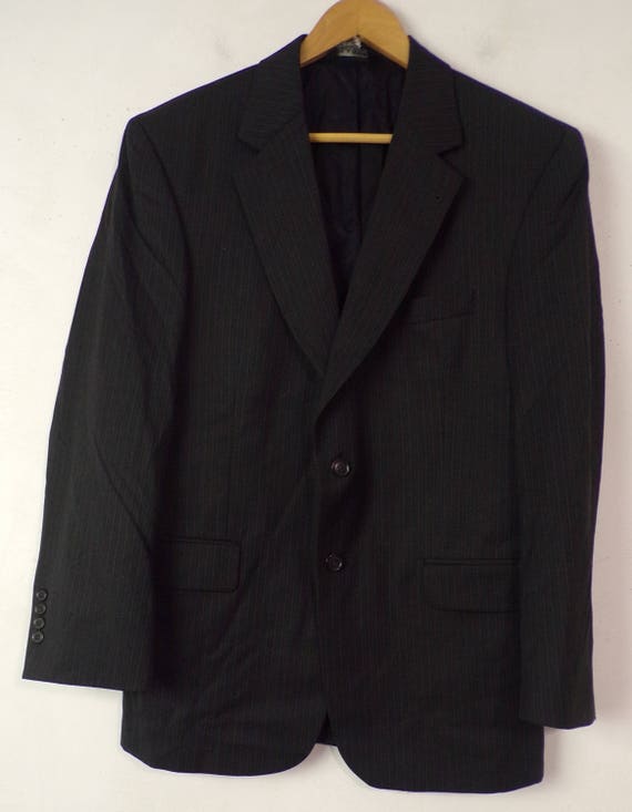 Vintage Mens Pinstripe Blazer, 90s Jos A Bank Bla… - image 3