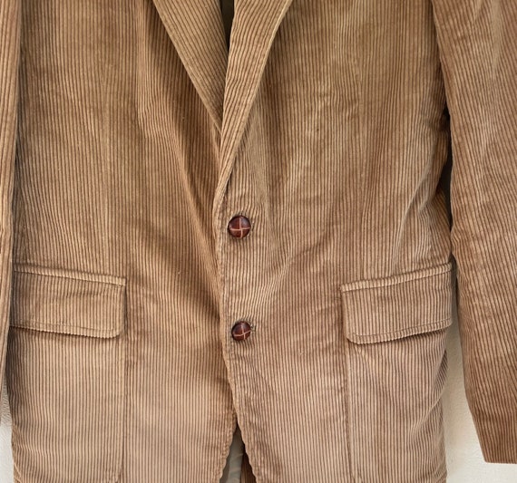 Vintage Light Brown Corduroy Sport Coat Mens Size… - image 4