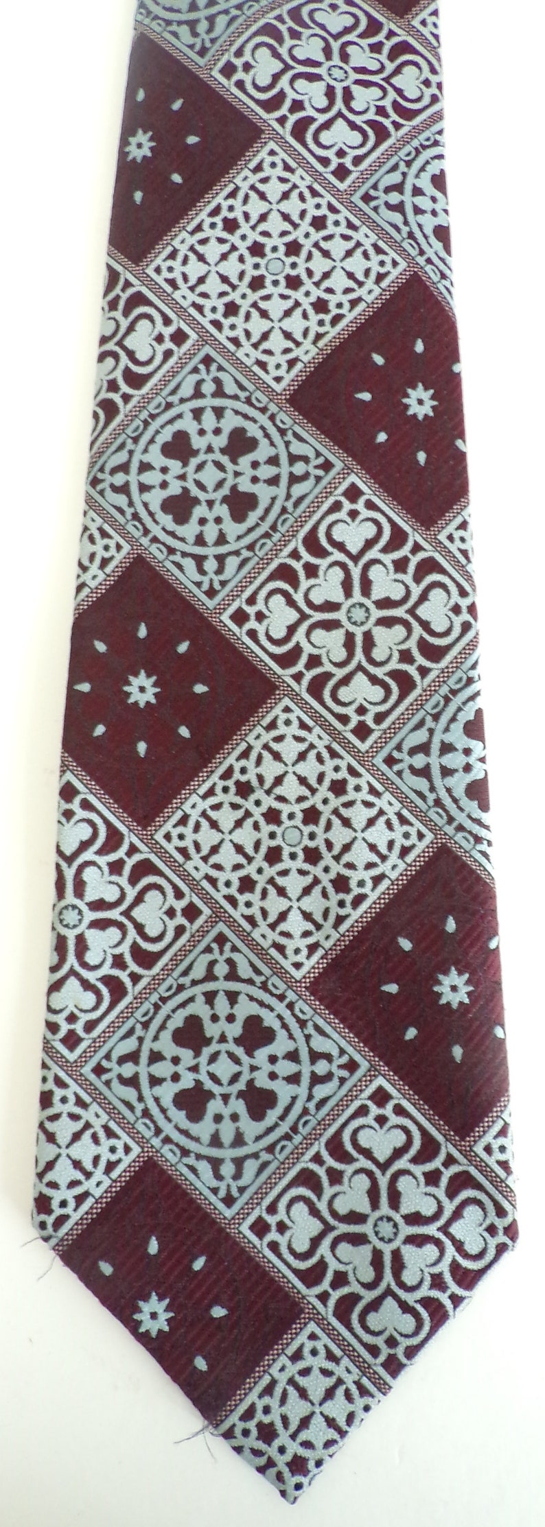 60s Brown /& Light Blue Abstract Print Wide Tie Wide Tie Brown Tie Light Blue Retro 60s Tie Throwback Formal Mens Necktie Print Tie