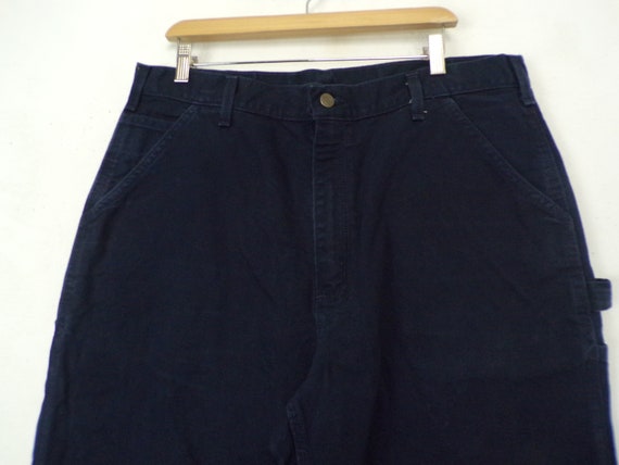 Vintage Mens Carhartt Pants , Dark Blue Cargo Pan… - image 3