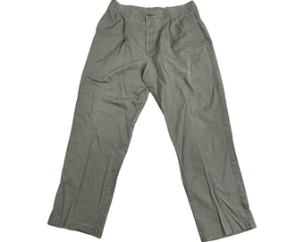 Vintage Tommy Hilfiger Hose Khaki | 90er Jahre Plissee Baumwollhose (36x30)