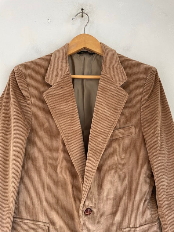 Vintage Light Brown Corduroy Sport Coat Mens Size… - image 3