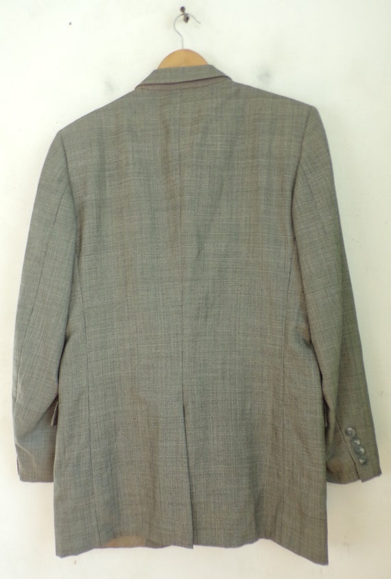 Vintage Mens Plaid Sport Coat, Black & White Plaid Bl… Gem