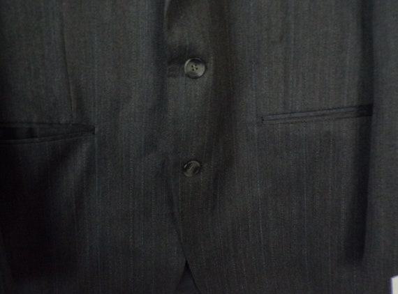 Vintage Mens  Pinstripe Blazer, 90s Gray Mens Siz… - image 4