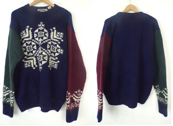 mens snowflake sweater