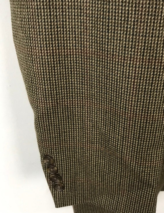 90s Brown Red & Green Plaid Sport Coat Mens Size … - image 4