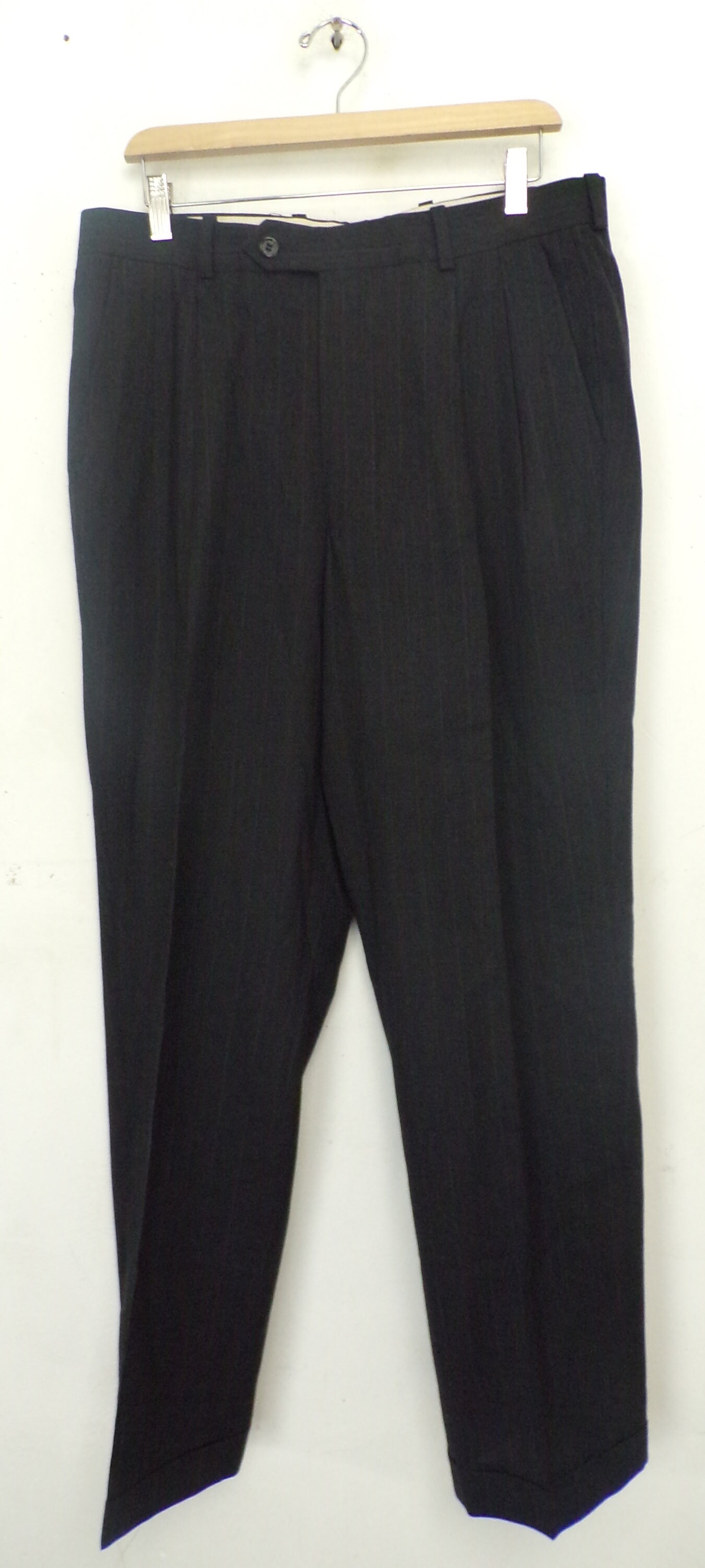 Vintage Evan Picone Black Pinstriped Two Piece Suit Mens Size | Etsy
