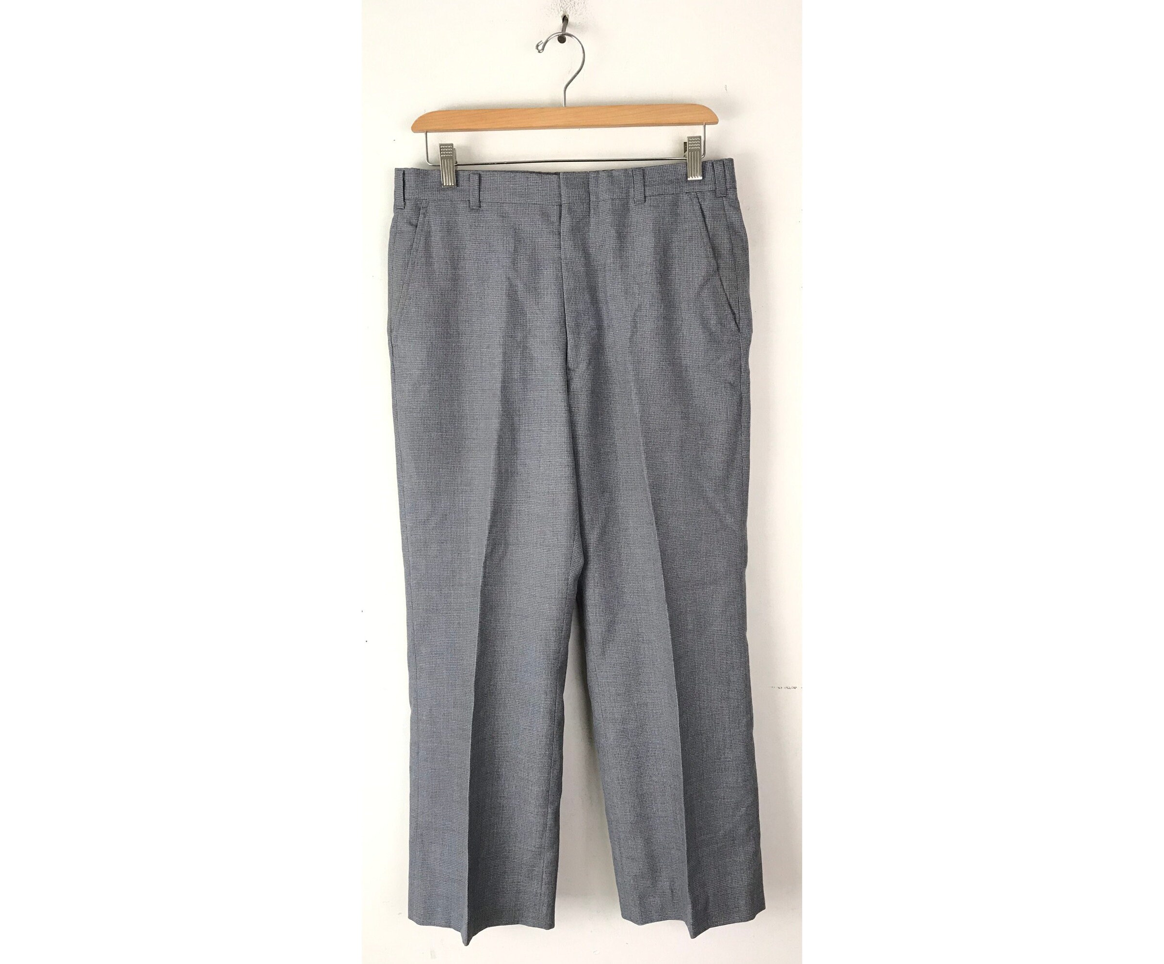 Grey Vintage Plaid Pants Slacks - W30 / M main image 1