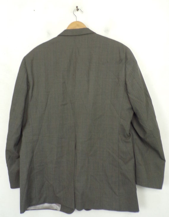 Vintage Mens Plaid Blazer, Jos A Bank Gray Plaid … - image 7