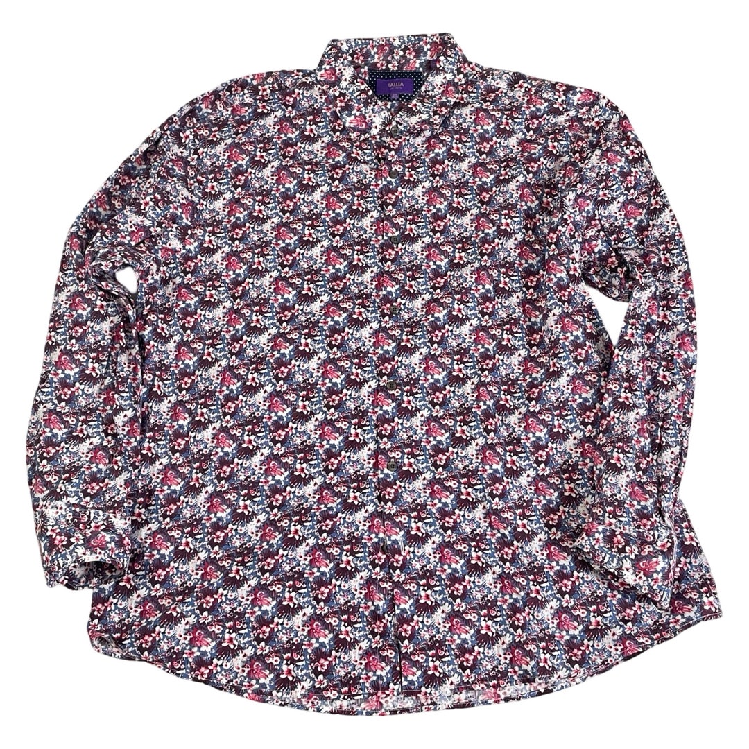 Red And Pink Rose Floral Men's Short Sleeve Shirt