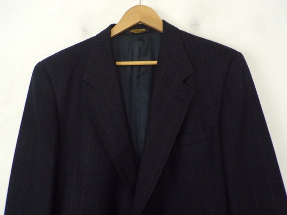 Vintage Mens Pinstripe Suit, Evan Picone Black Tw… - image 3