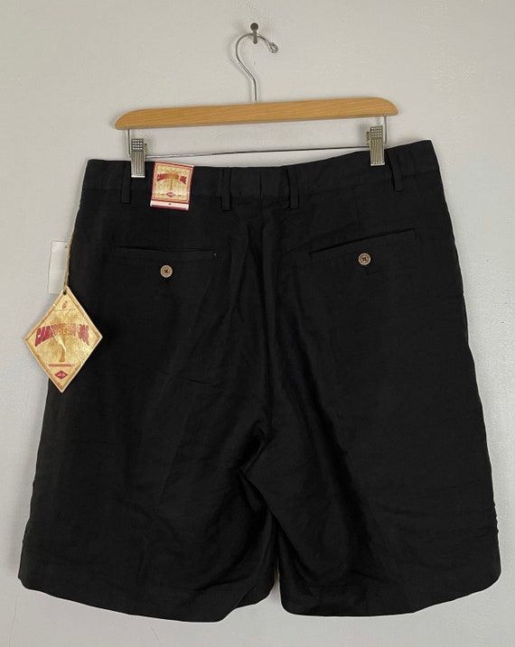 Vintage Black Pleated Classic Fit Shorts Mens Siz… - image 4