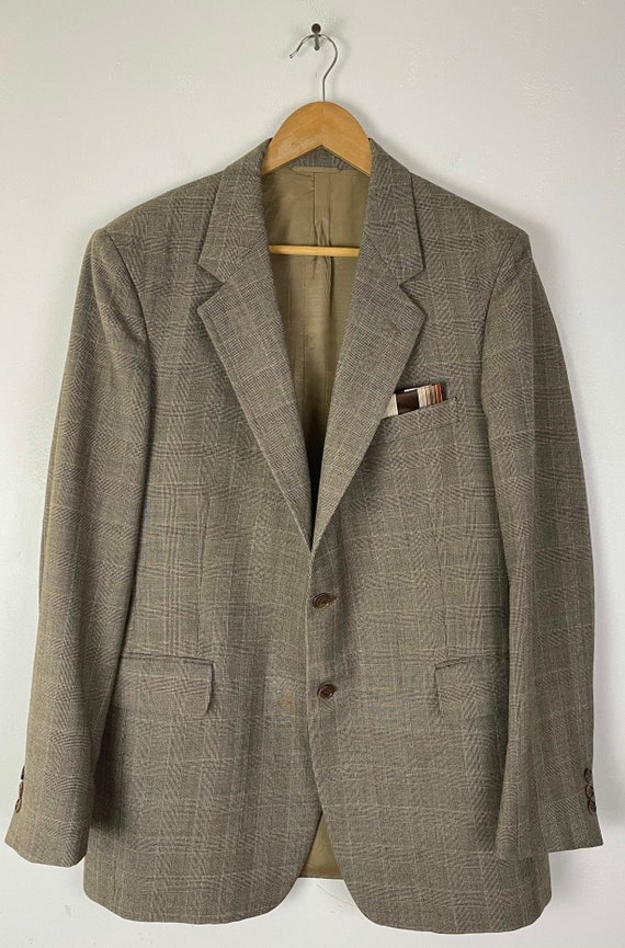 Vintage Brown Plaid Three Piece Suit Mens Size 42… - image 3