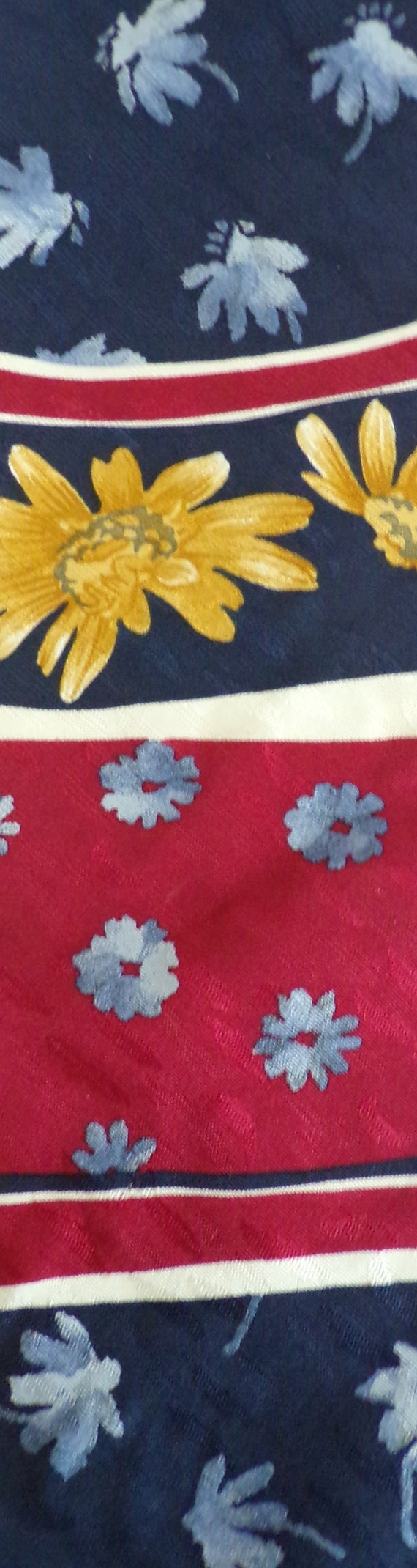 Vintage Mens Floral Tie,  Blue Red & Yellow Tie, … - image 3