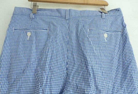 Vintage Mens Plaid Shorts, 90s Jos A Bank Blue & … - image 4