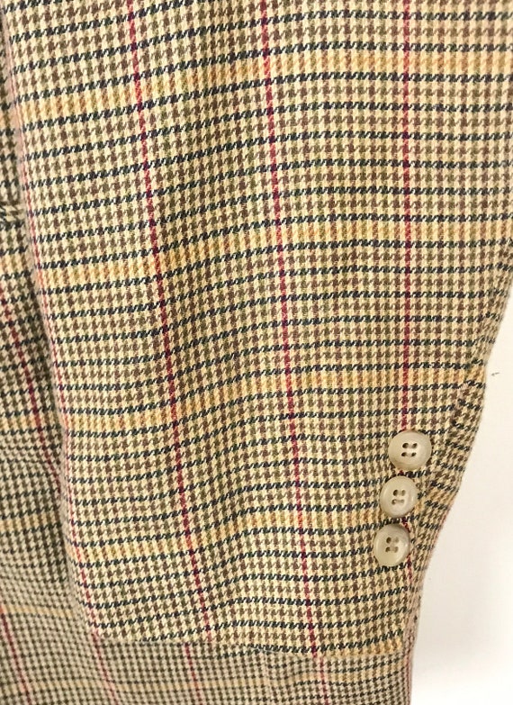 90s Brooks Brothers Brown Houndstooth Sport Coat … - image 4